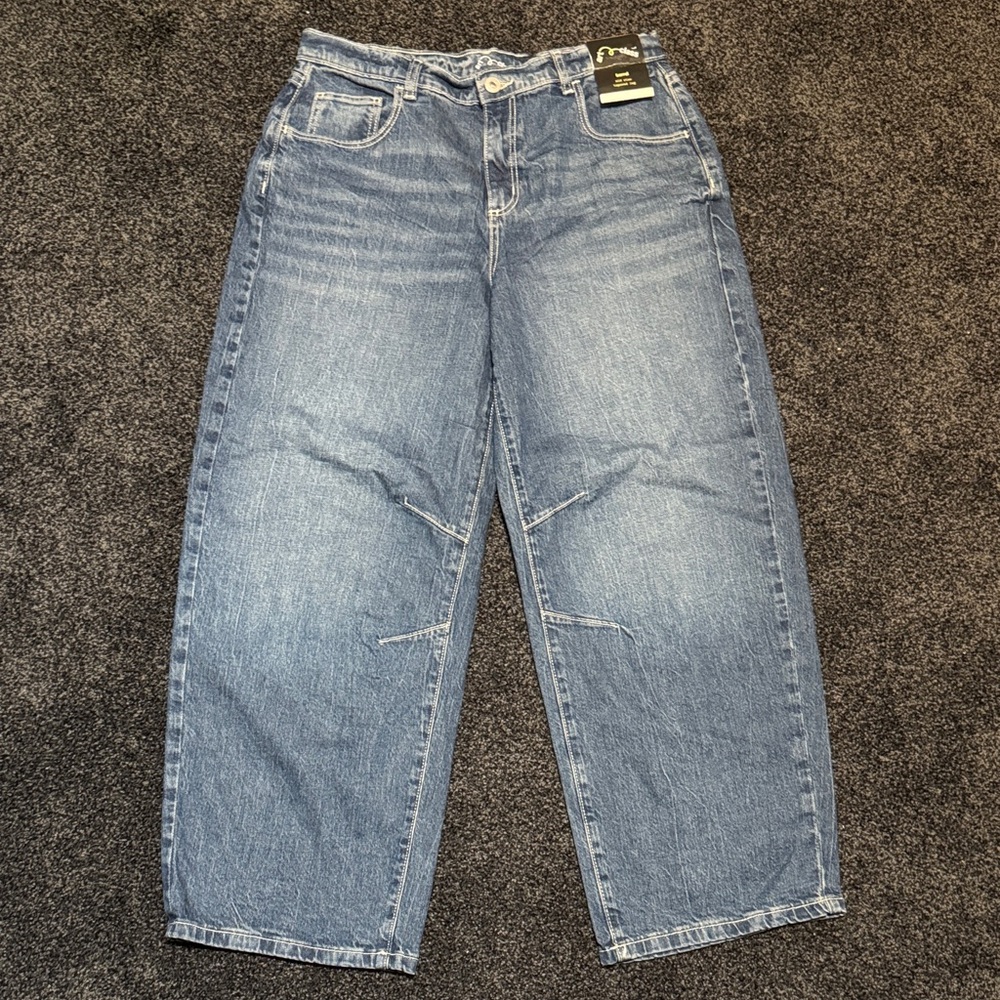 Girls Art Class Mid Rise Barrel Blue Denim Jeans - NWT - size 16
